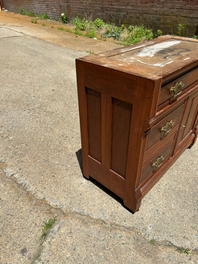 Antique Marble Top Commode  - image 3 of 10