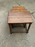 Ethan Allen Solid Oak Nesting Tables 3 - thumbnail 4 of 7