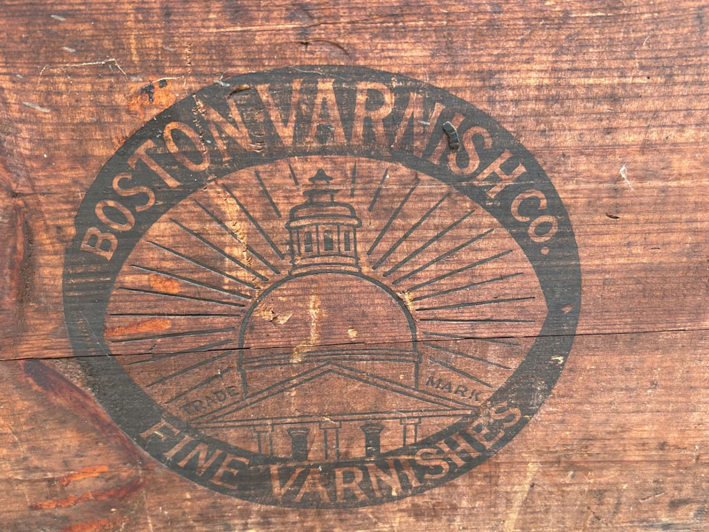 Boston Varnish Company Antique Shipping Crate  - image 1 of 7