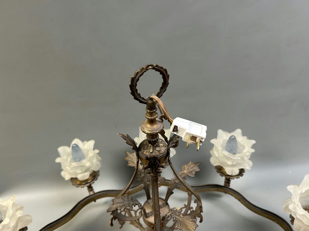 Brass Chandelier Hanging  - image 10 of 12