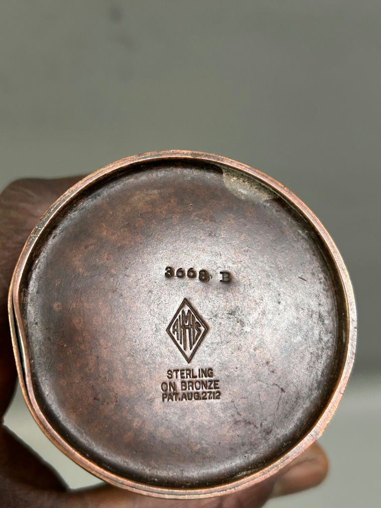 Sterling on Bronze Vase & Desk Lamp  - image 3 of 10