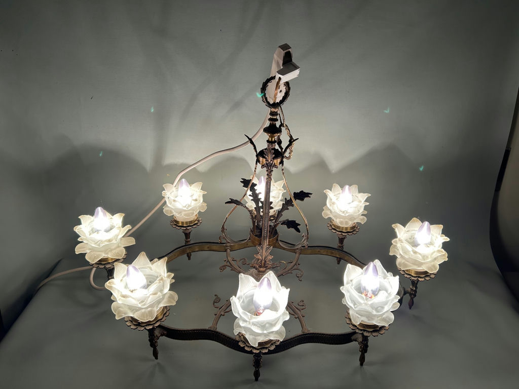 Brass Chandelier Hanging - image 2 of 12