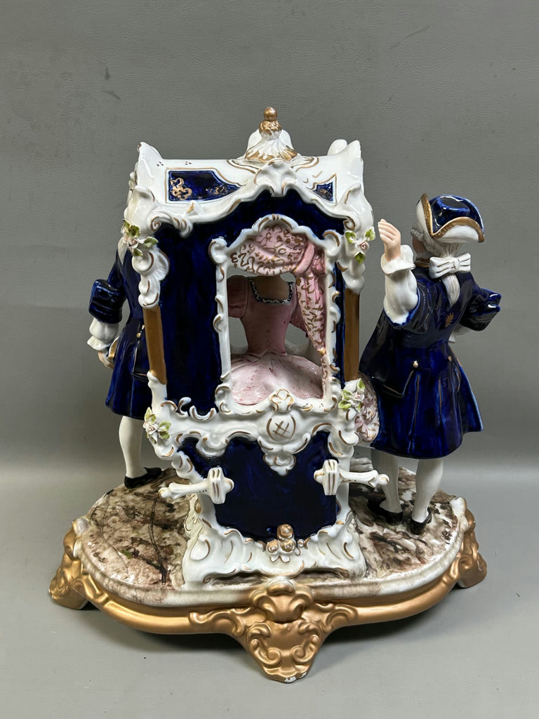 Royal Dux Porcelain Chair Carriage Large  - image 6 of 9