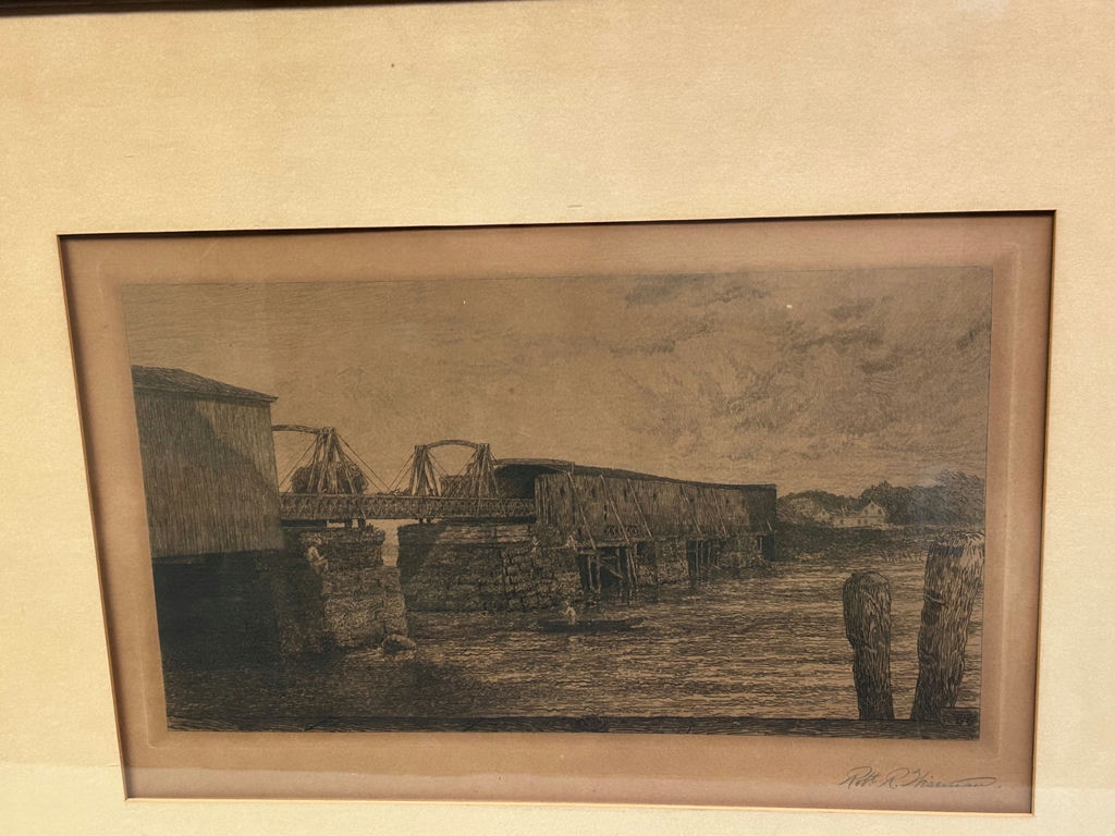 Robert R. Wiseman Bridge Scene Etching  - image 7 of 7