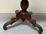 Antique Baroque Carved Inlaid Deer Scene Tilt Top Table - thumbnail 4 of 12