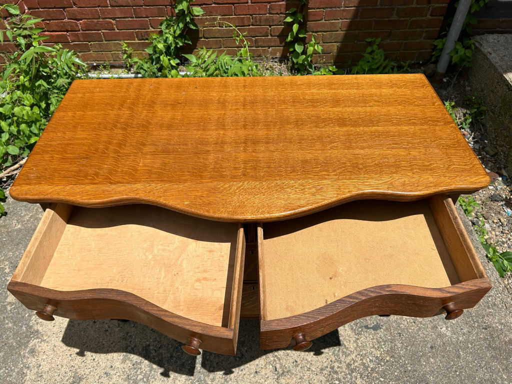 Antique Serpentine Oak Dresser  - image 7 of 9