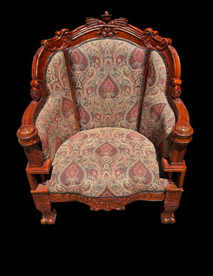 Gentleman Upholstered Armchair by Toscano  - Image 1 of 6