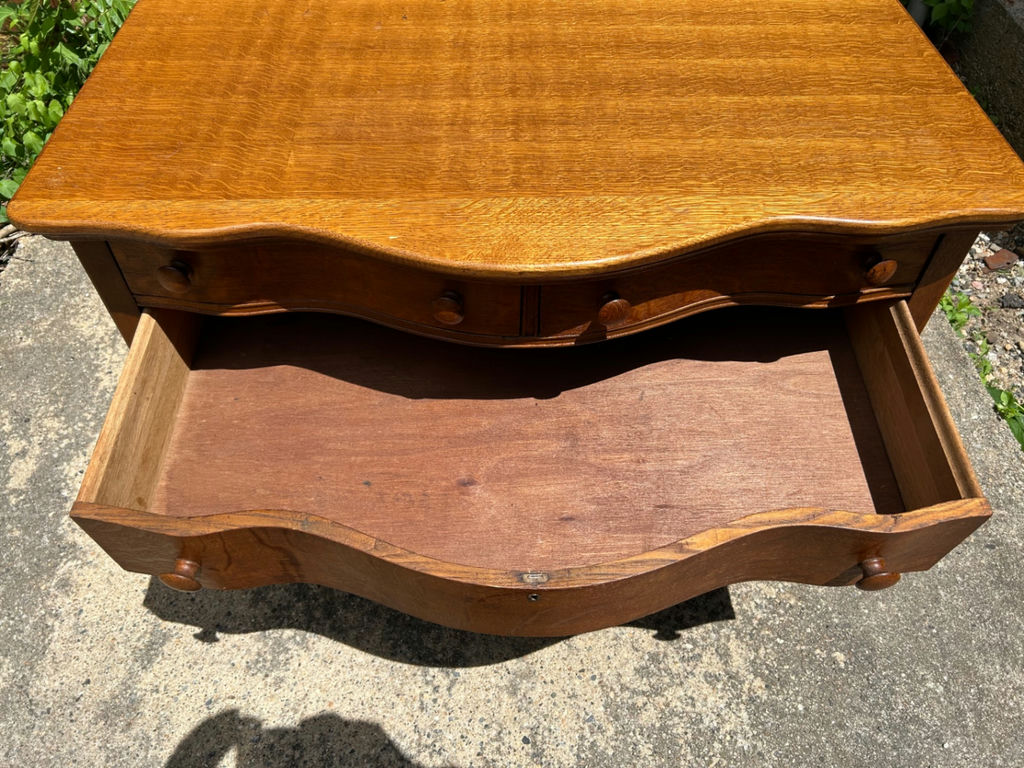 Antique Serpentine Oak Dresser  - image 8 of 9