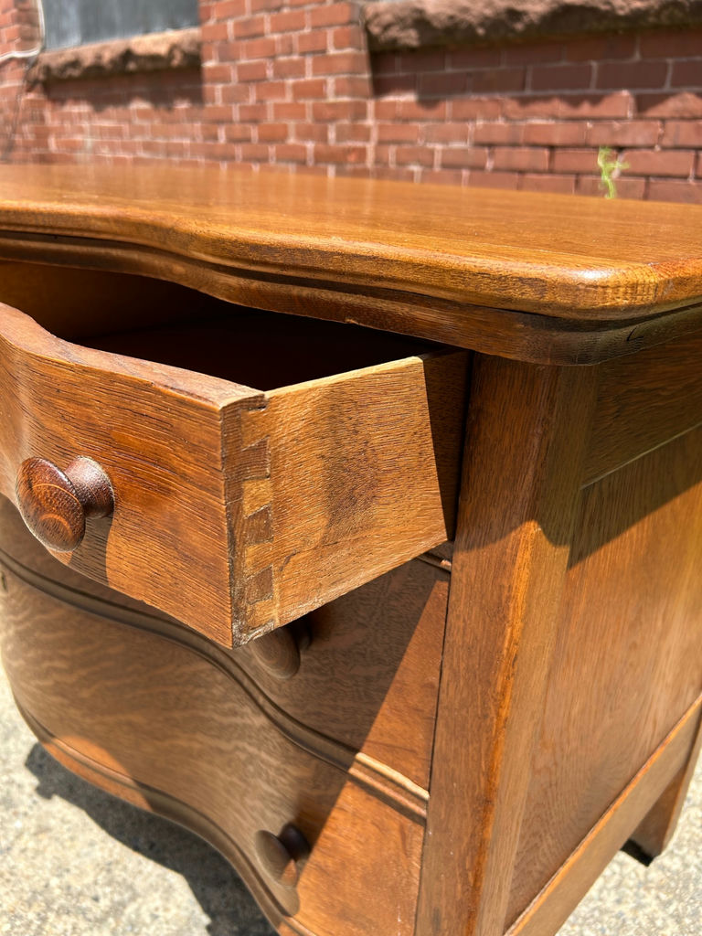 Antique Serpentine Oak Dresser  - image 6 of 9