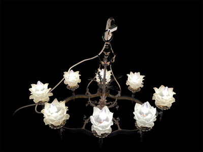 Brass Chandelier Hanging  - Image 1 of 12