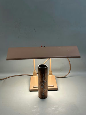 Sterling on Bronze Vase & Desk Lamp  - Image 1 of 10