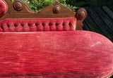 Victorian Fainting Couch, Velvet Upholstery - thumbnail 5 of 7
