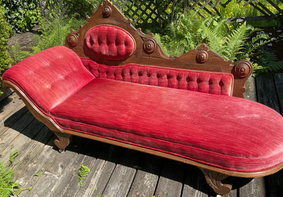 Victorian Fainting Couch, Velvet Upholstery - Image 1 of 7