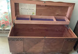 Antique Bluebird Cedar Blanket Chest with Interior Tray - thumbnail 1 of 7
