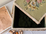 Vintage Sewing Basket, Antique needlepoint framed - thumbnail 5 of 6
