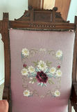 Victorian Rocker Needlepoint Upholstery - thumbnail 3 of 11