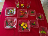 Vintage Hand Painted Glassware - thumbnail 1 of 4
