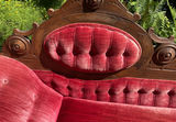 Victorian Fainting Couch, Velvet Upholstery - thumbnail 2 of 7