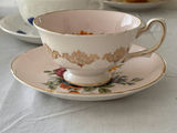 Set of floral porcelain teacups and saucers - thumbnail 2 of 4