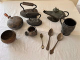 Assorted antique metal kitchenware and irons - thumbnail 2 of 3