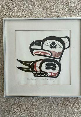 Framed, Signed Original PNW Indigenous Wall Art - Image 1 of 5