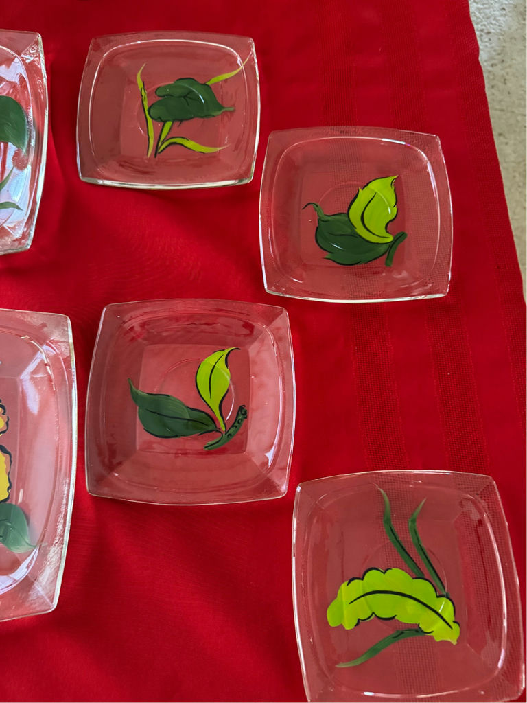 Vintage Hand Painted Glassware - image 4 of 4