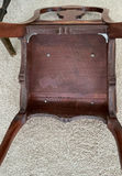 Antique Carved Wooden Chair with Floral Upholstery - thumbnail 5 of 5