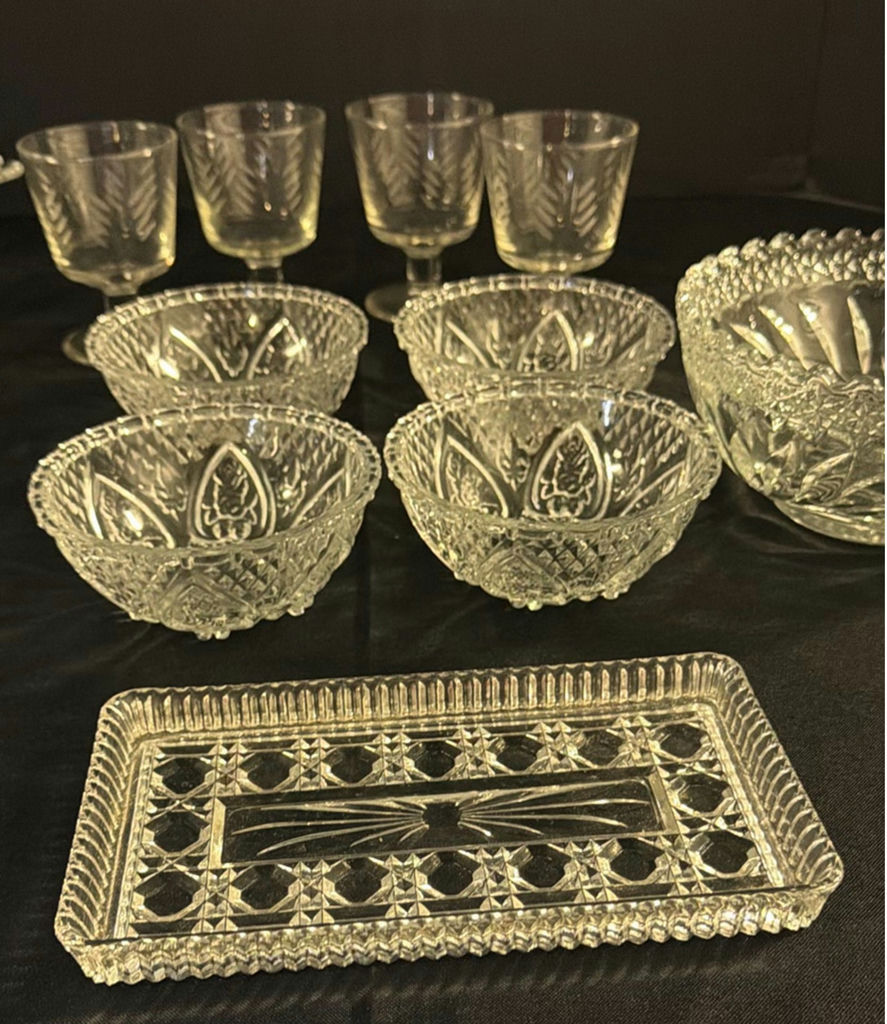 Cut glass crystal dinnerware and serving set - image 4 of 8