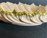 Shell-shaped porcelain dish with gold trim- Vintage Lenox acanehus candy dish from 1940's - thumbnail 4 of 4