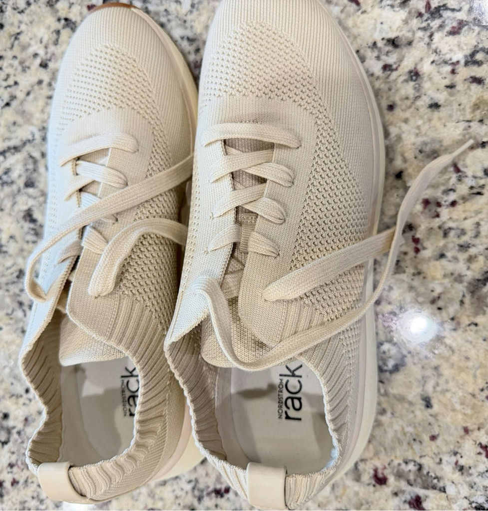 Nordstrom Rack Women's Beige/Cream Knit Sneakers Size 9 - image 5 of 5