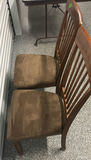 Two Wooden Dining Chairs with Upholstered Seats - thumbnail 4 of 4