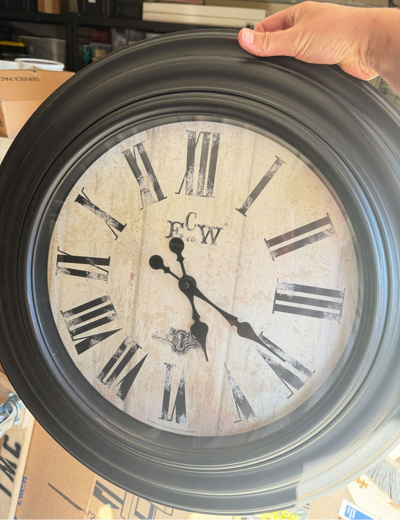 ECW Large Brown Wood-Tone Wall Clock, 18–24 in - image 3 of 5