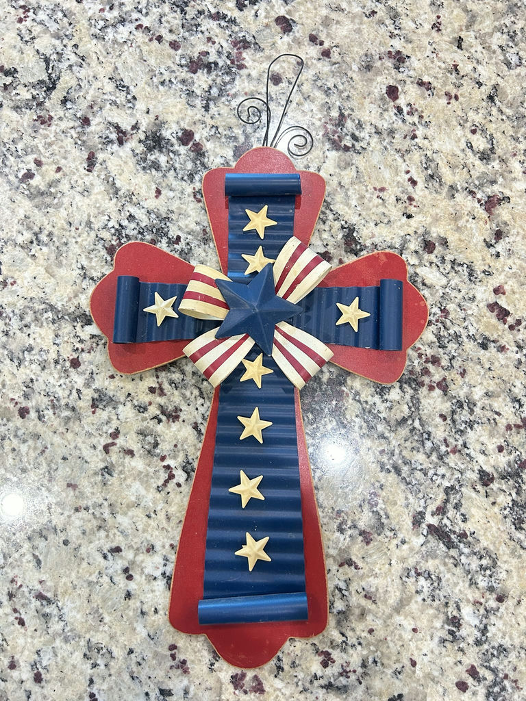 Set of Two Decorative Wall Crosses, Mixed Materials & Styles - image 2 of 5
