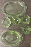 Assorted Green and Clear Glass Tableware - thumbnail 2 of 16