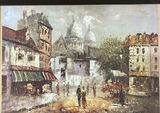 Framed City Street Scene Painting - thumbnail 2 of 7