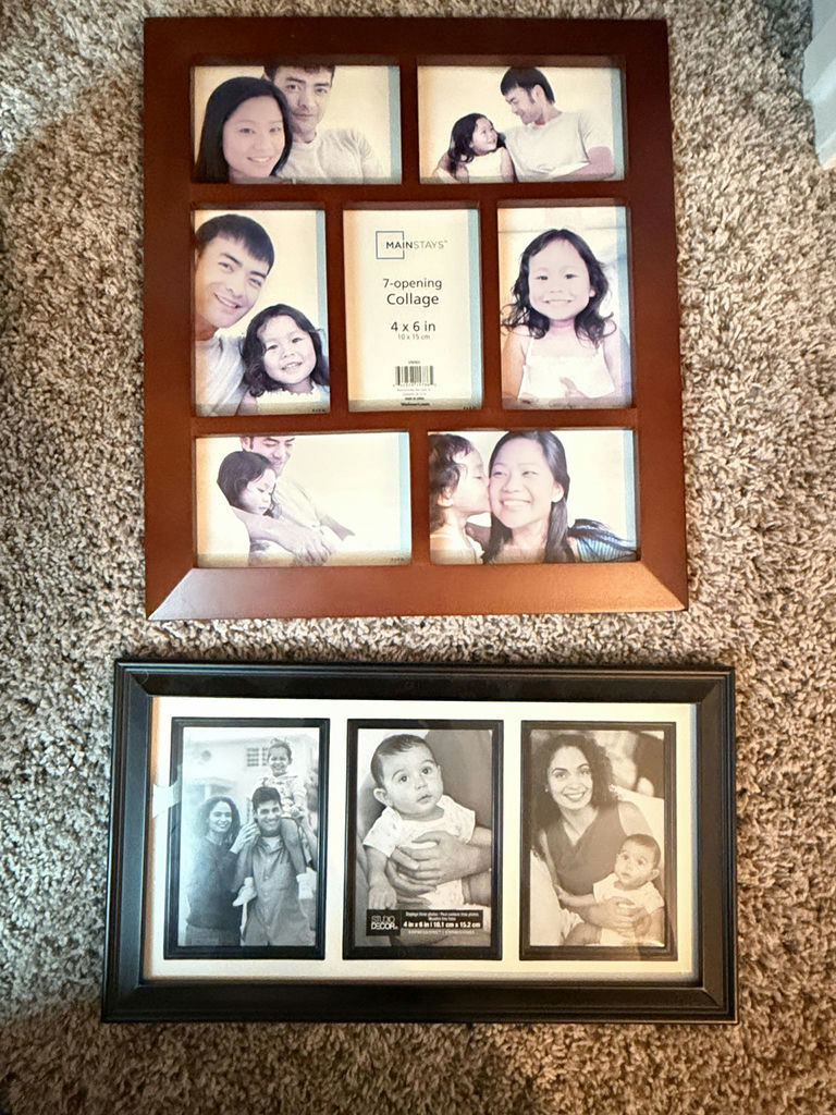 Lot of 2 Picture Frames - 7-Opening & 3-Opening - image 1 of 3
