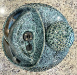 Green/Teal Glazed Ceramic Garden Fountain, Electric, Medium - thumbnail 5 of 5