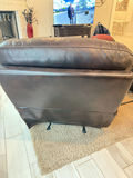 Top-Grain Leather Single Recliner, Dark Brown - thumbnail 4 of 6