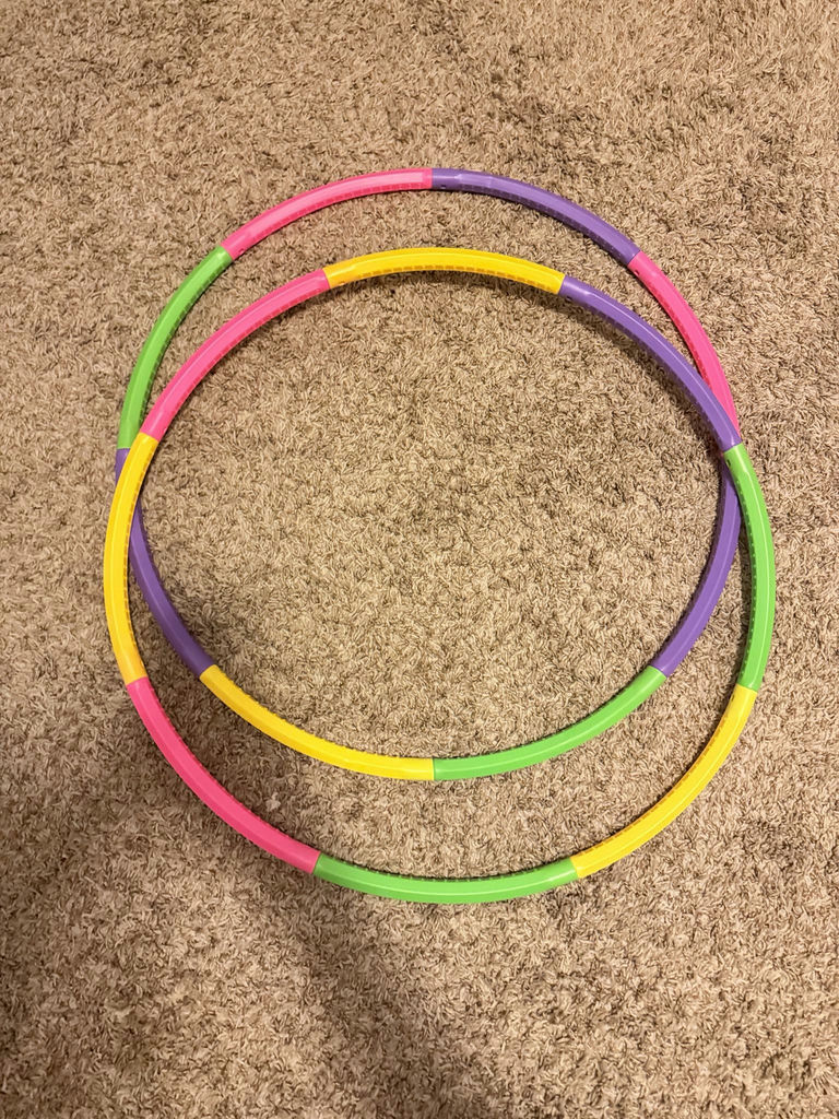 Set of 2 Medium Plastic Hula Hoops - Multi-Color - image 1 of 3