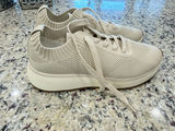 Nordstrom Rack Women's Beige/Cream Knit Sneakers Size 9 - thumbnail 4 of 5