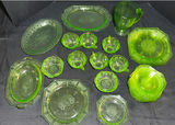 Assorted Green and Clear Glass Tableware - thumbnail 8 of 16
