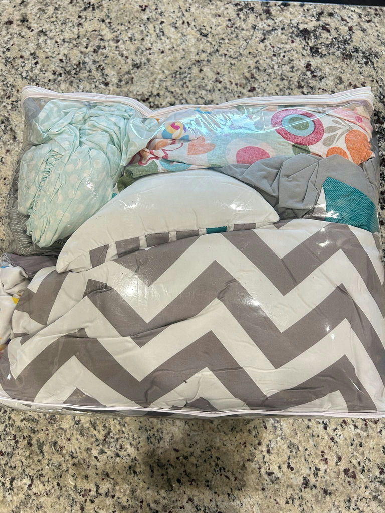 Full/Queen Teal Chevron Comforter Bedding Set - image 4 of 4