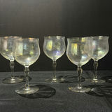 Set of clear stemmed goblet glasses - thumbnail 2 of 3