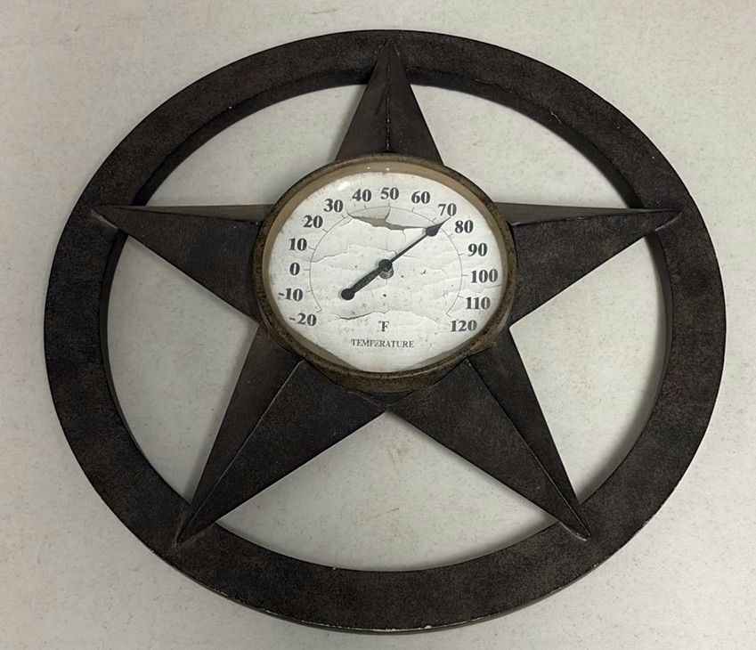 Wooden Mantel Clocks and Metal Star Thermometer - image 1 of 8