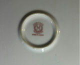 Two crystal cut-glass goblets and a lime-green floral plate with gold handles - thumbnail 6 of 6