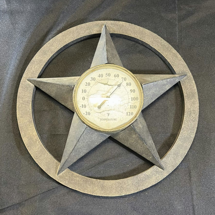 Wooden Mantel Clocks and Metal Star Thermometer - image 6 of 8