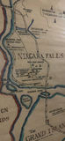 Framed vintage map illustration of Niagara Falls and Buffalo area - thumbnail 4 of 5
