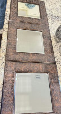 Kirkland's Set of 3 Bronze/Copper Wall Mirrors - Image 1 of 6