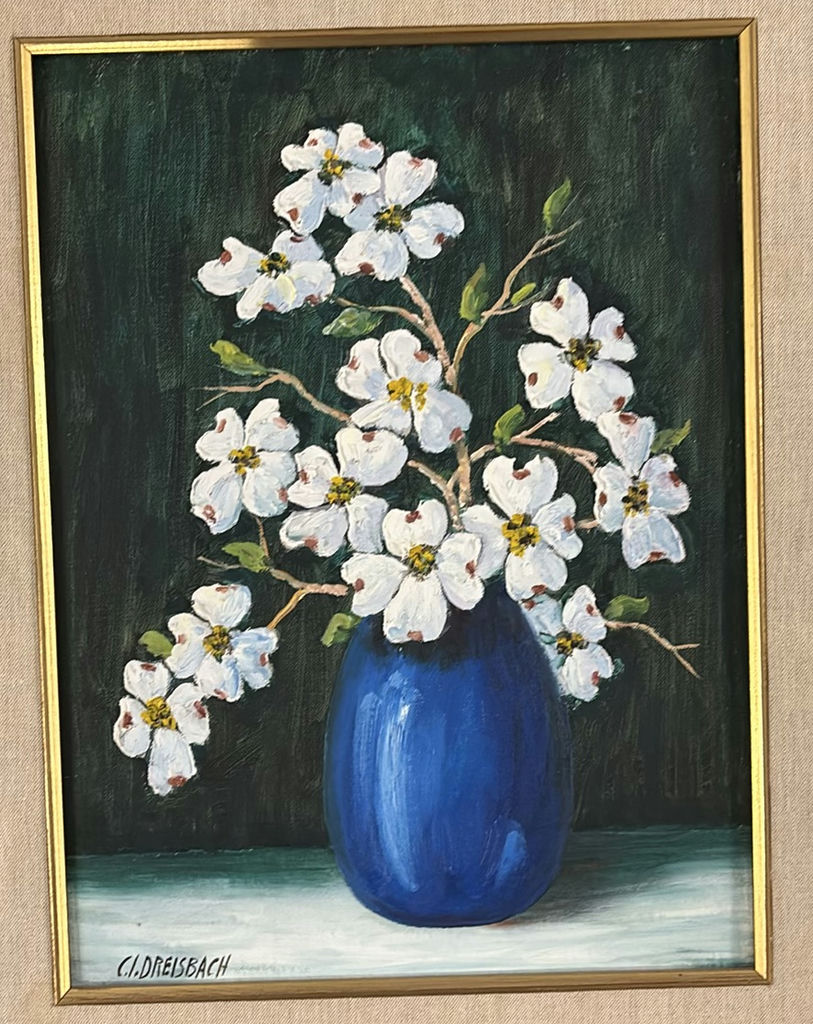 Framed Dogwood Flower Painting by C.L. Dreisbach - image 2 of 6