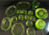 Assorted Green and Clear Glass Tableware - thumbnail 7 of 16